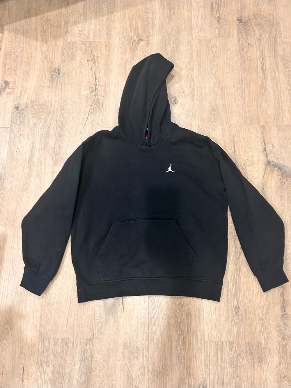 Men’s Nike large Air Jordan black Swartshirt Hoodie pullover w jumpman logo